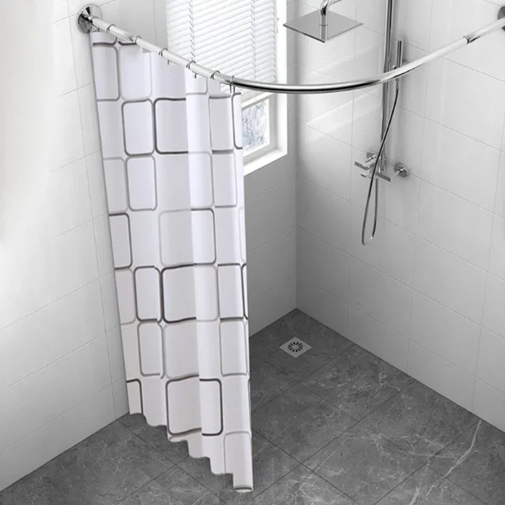 1pc With Pattern Shower Curtain PEVA Waterproof