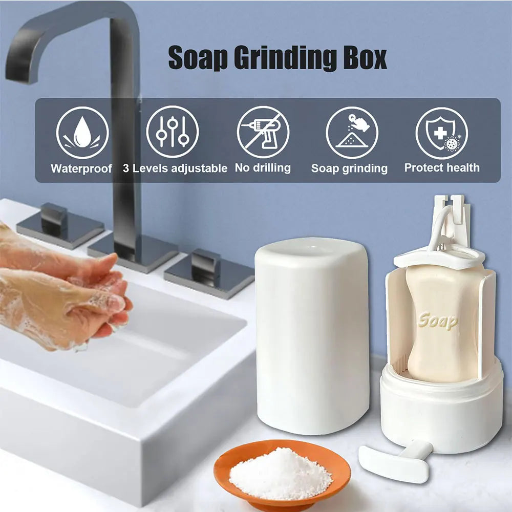 Portable Wall-mounted Soap Powder Grinder Box, Waterproof